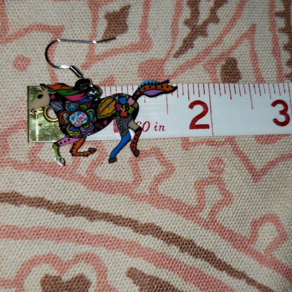 Horse Earrings. Western. Country Cowgirl. Rodeo - Picture 6 of 8